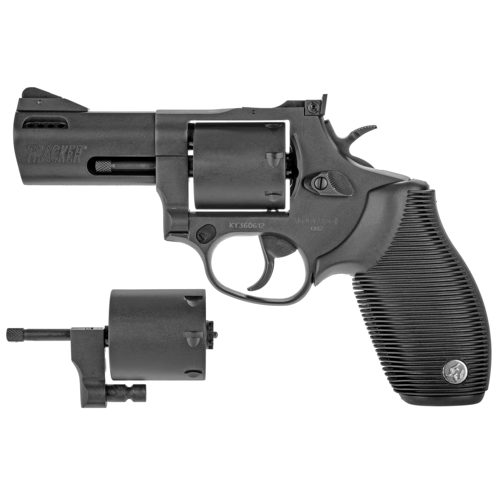 Taurus USA Model 692, Double Action, Metal Frame Revolver, Medium Frame, 357 Magnum/38 Special/9MM, 3 Barrel, Steel, Matte Finish, Black, Rubber Grips, Adjustable Rear Sight, 7 Rounds, Includes Both Cylinders 2-692031