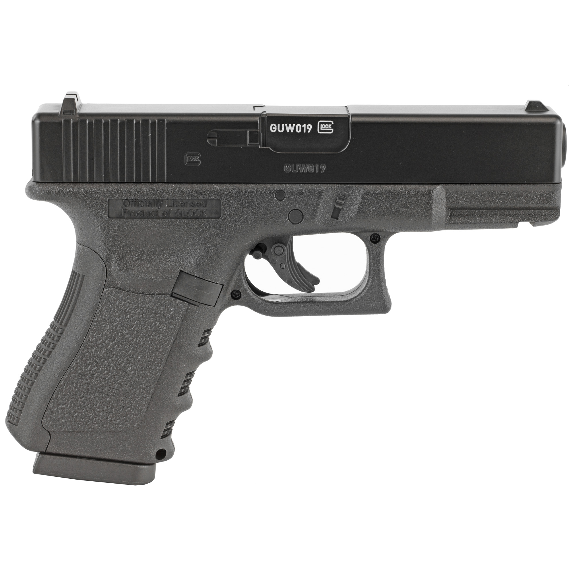 Umarex GLK G19 GEN 3 CO2 Pistol, .177 BB, 4.25 Barrel, Black Synthetic Grip, 410 Feet Per Second, 16Rd, Black, CO2 Not Included 2255200