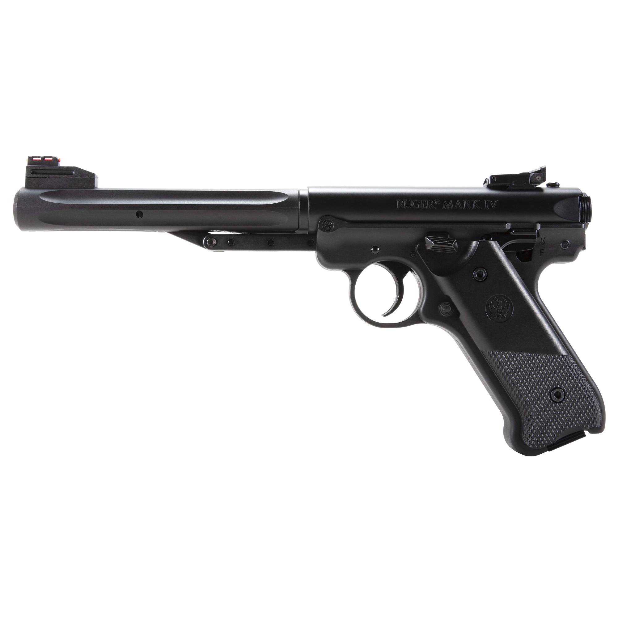 Umarex Ruger MKIV, Single Shot Air Pistol, 177 BB, 5.3 Barrel, 360 Feet Per Second, Matte Finish, Black, Polymer Grips 2244245
