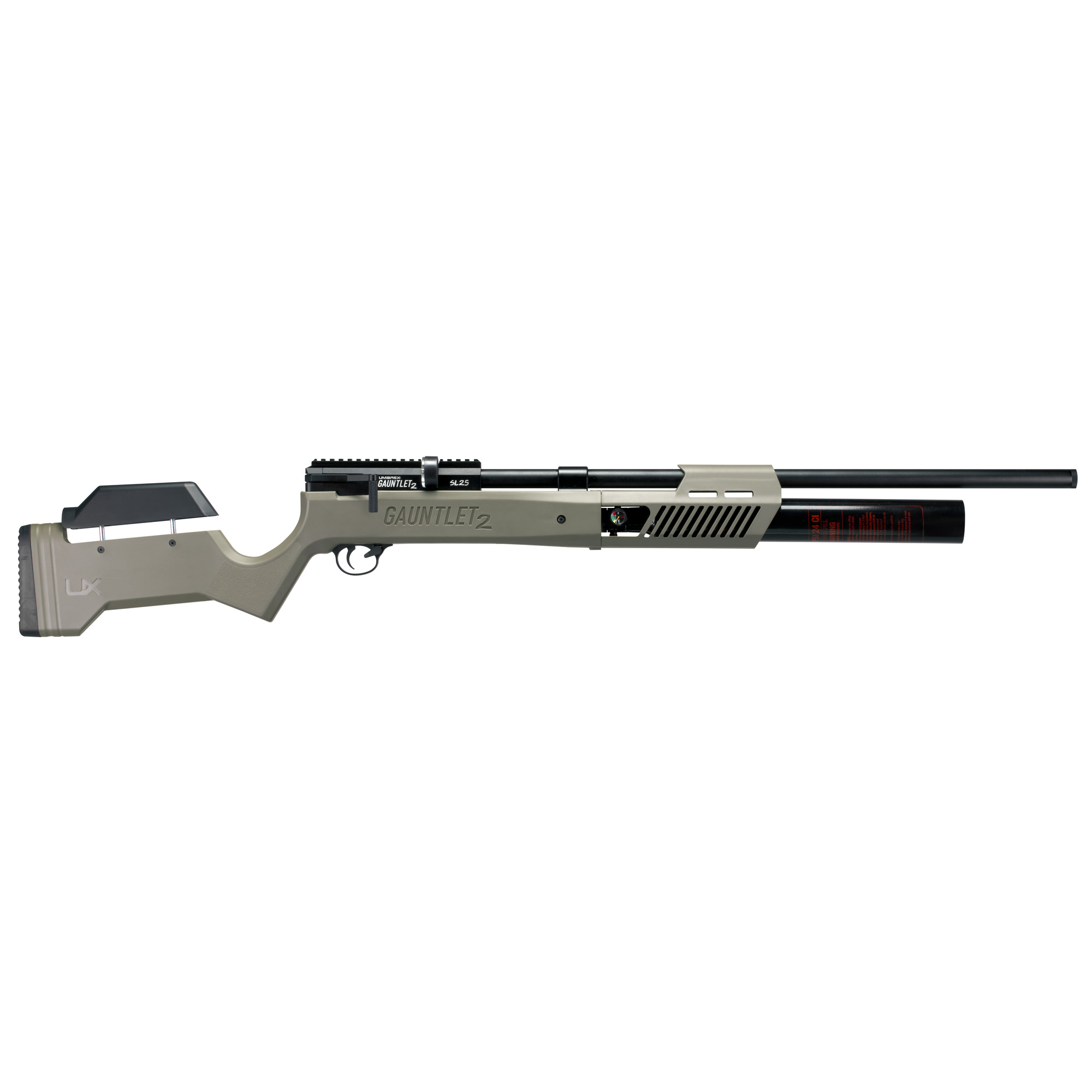 Umarex Gauntlet 2 SL25, PCP Air Rifle, .25 Cal Pellet, 28.5 Barrel, 980 Feet Per Second, Matte Finish, Flat Dark Earth, Synthetic Stock with Adjustable Cheek Riser, 8 Round Capacity 2254833