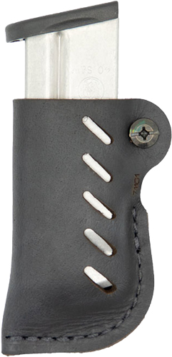 VERSACARRY LEATHER MAG HOLDER SINGLE STACK W/ FLEX VENT BLK