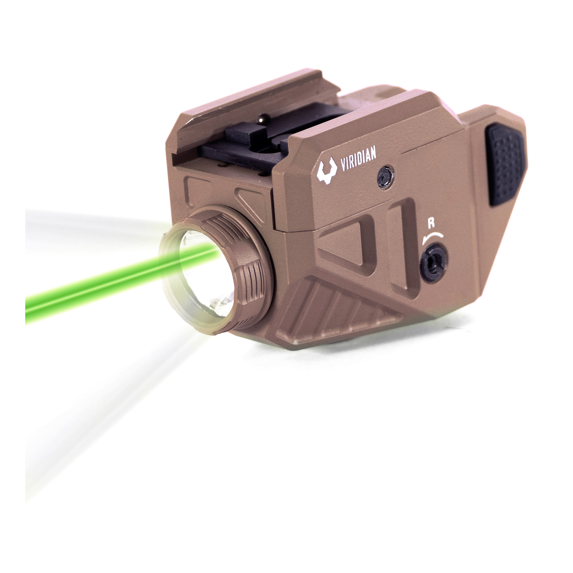 Viridian Weapon Technologies C5L Micro, Tac Light with Laser, Universal Fits, Green Laser with 550 Lumen Light, Instant On, Flat Dark Earth 930-0056