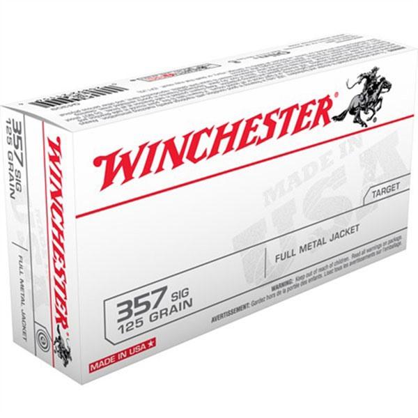 USA WHITE BOX 357 SIG HANDGUN AMMO