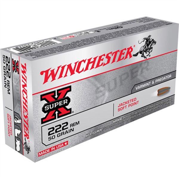 SUPER-X AMMO 222 REMINGTON 50GR POINTED SP