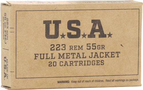 WINCHESTER USA 223 REM 55GR FMJ 20RD 50BX/CS