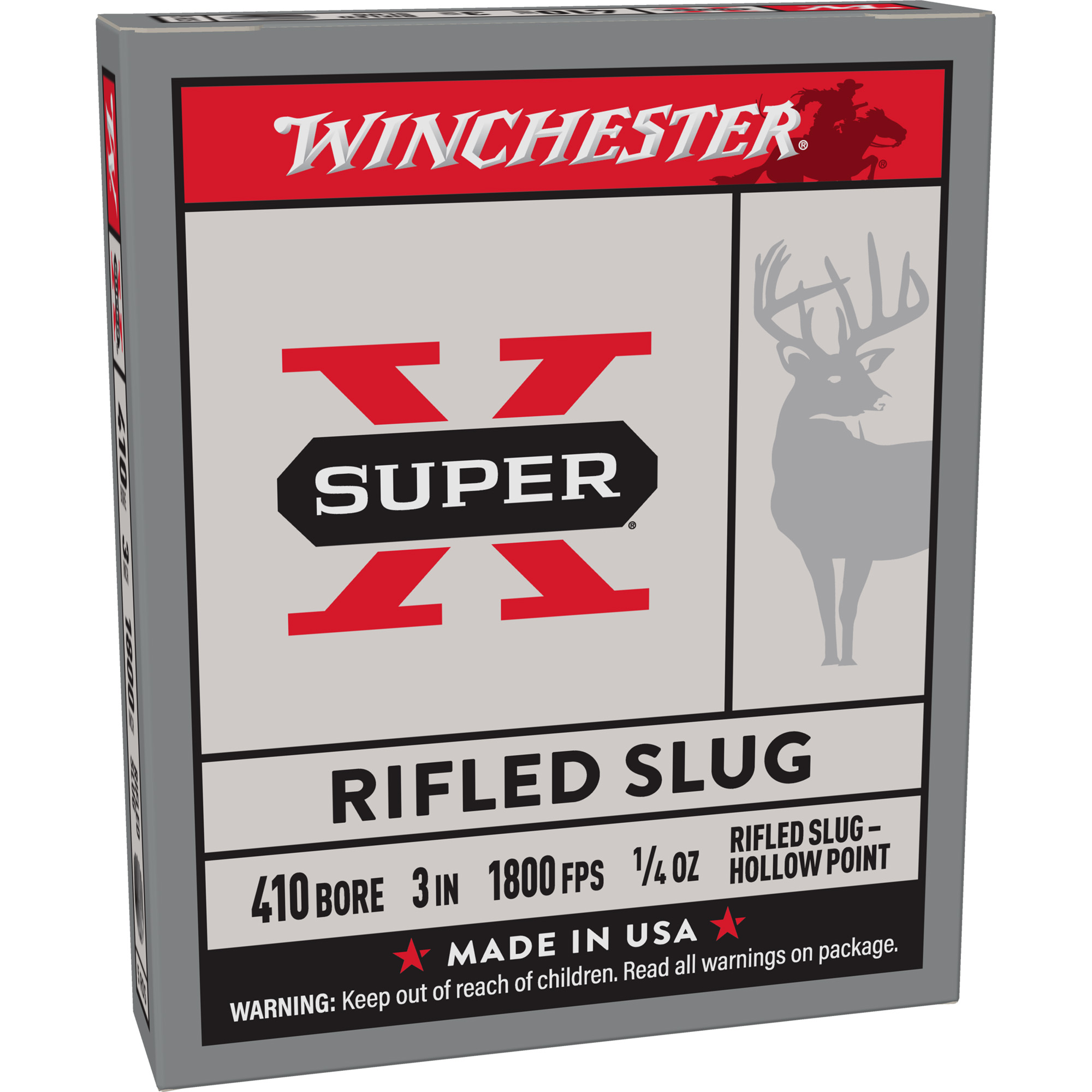 Winchester Ammunition Super-X, 410 Gauge, 3, 0.25 oz., Slug, 5 Round Box X413RS5