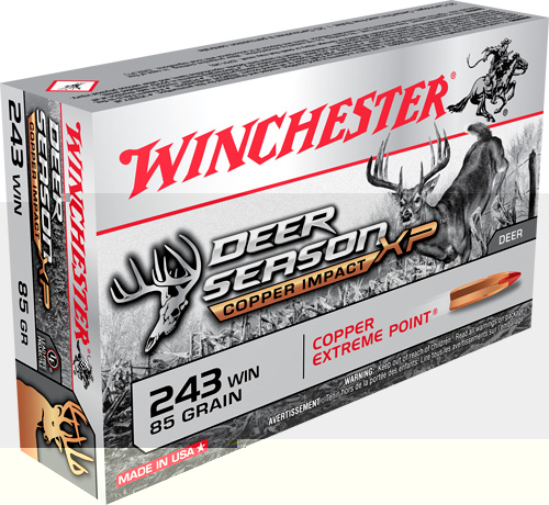 WINCHESTER COPPER IMPACT 243 WIN 85GR 20RD 10BX/CS