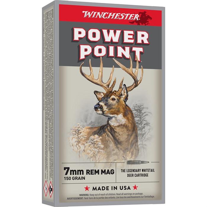 POWER POINT 7MM REMINGTON MAGNUM RIFLE AMMO