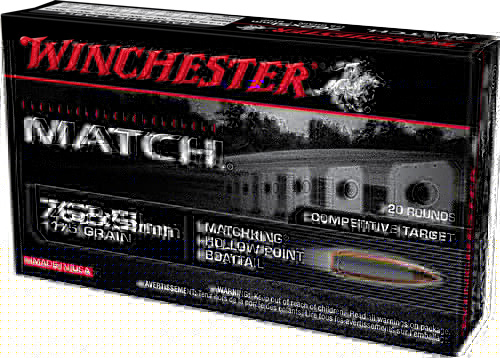 WINCHESTER MATCH 7.62X51 175GR BTHP 20RD 25BX/CS