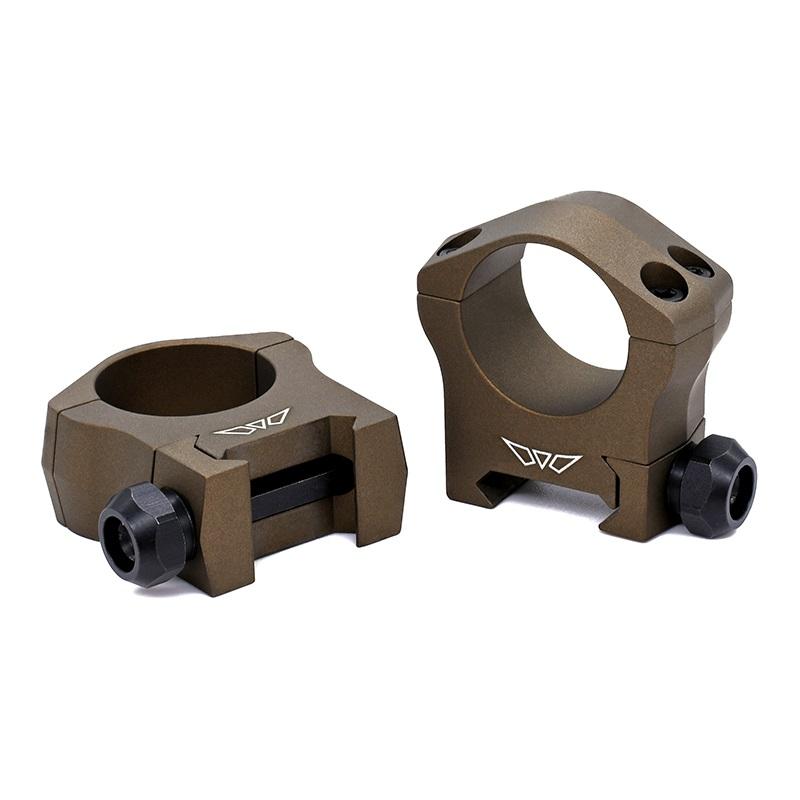 Warne 7213BB Scope Rings Mountain Tech Burnt Bronze 30mm Low 0 MO