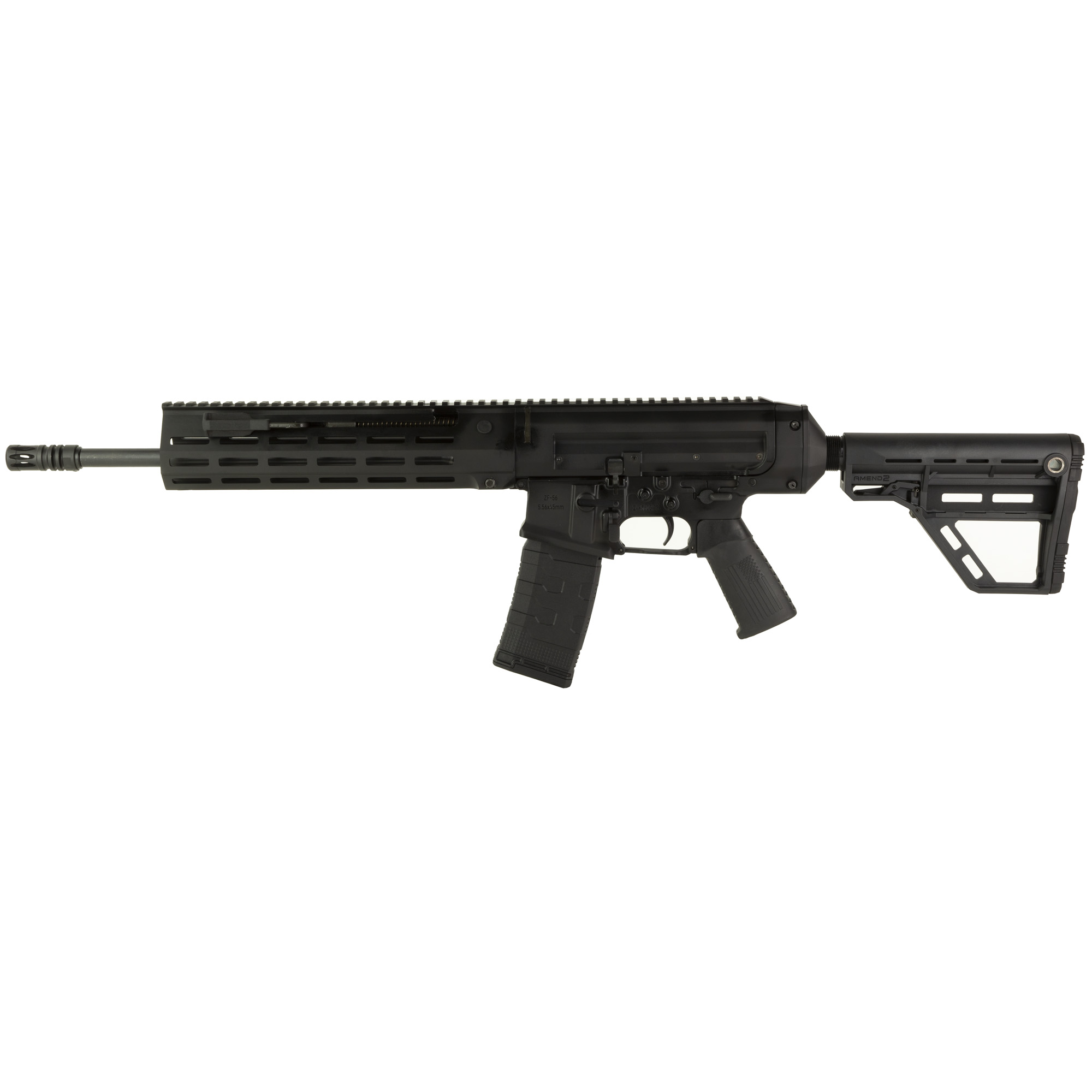 Zenith Firearms ZF-56, Semi-automatic Rifle, 556NATO, 14.5 Pinned (16 OAL) Barrel, Threaded 1/2x28, Matte Finish, Black, Polymer, Free Float M-LOK Handguard, Collapsible Stock, Manual Safety, 30 Rounds, 3 Magazines ZF56RFL145
