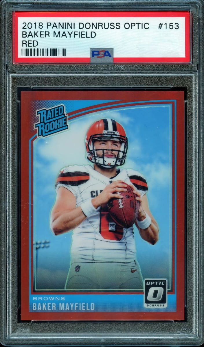 2018 Panini Donruss Football Red Baker Mayfield #153