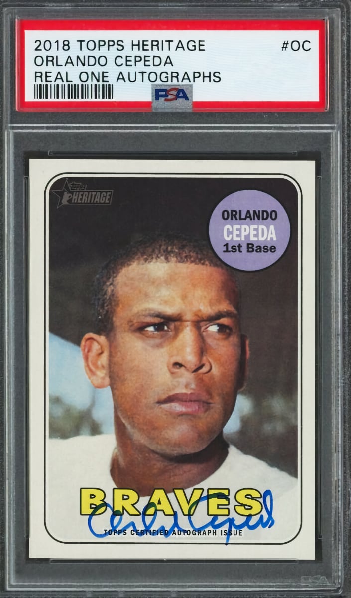 2018 Topps Heritage Baseball Orlando Cepeda #ROA-OC PSA 10