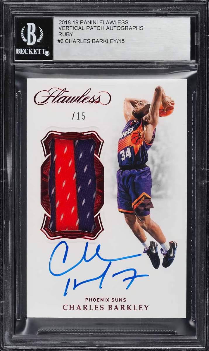 2018 Panini Flawless Basketball Ruby Charles Barkley #6 BGS 9