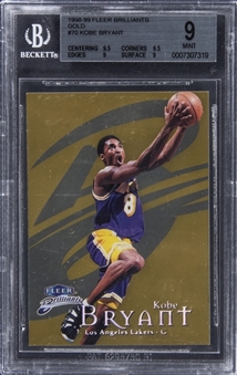 1998 Fleer Brilliants Basketball Gold Kobe Bryant #70 BGS 8.5