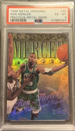 1998 Metal Universe Basketball Precious Metal Gems Ron Mercer #95 PSA 6