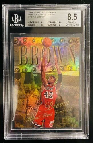 1998 Metal Universe Basketball Precious Metal Gems P.J. Brown #18 BGS 8.5