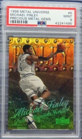 1998 Metal Universe Basketball Precious Metal Gems Michael Finley #6 PSA 9