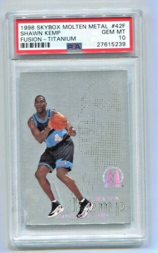 1998 Skybox Molten Metal Basketball Titanium Shawn Kemp #42 SGC 9