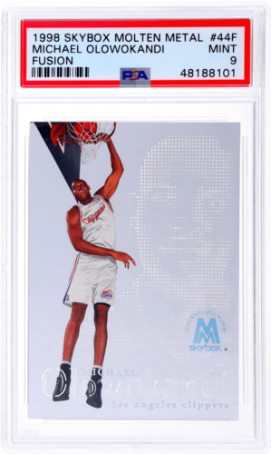 1998 Skybox Molten Metal Basketball Michael Olowokandi #44 PSA 9
