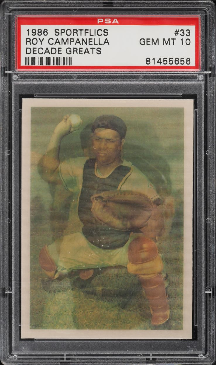 1986 Sportflics Baseball Roy Campanella #33 PSA 9