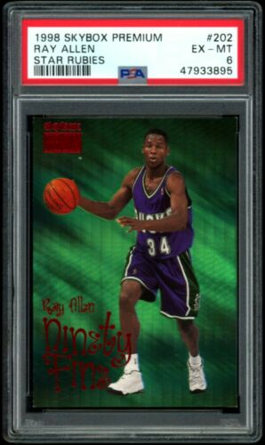1998 Skybox Premium Basketball Star Rubies Ray Allen #202