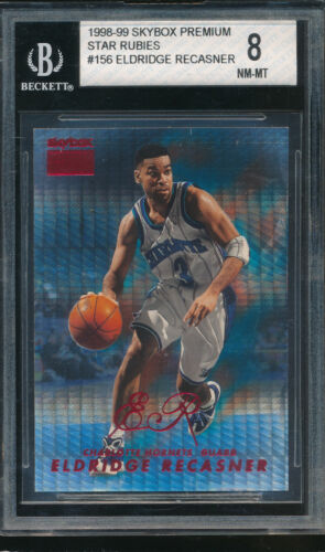 1998 Skybox Premium Basketball Star Rubies Eldridge Recasner #156 BGS 7.5