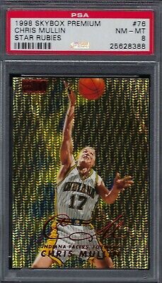 1998 Skybox Premium Basketball Star Rubies Chris Mullin #76 PSA 7.5