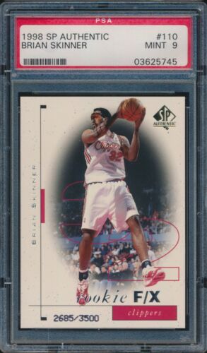 1998 SP Authentic Basketball Brian Skinner #110 PSA 9