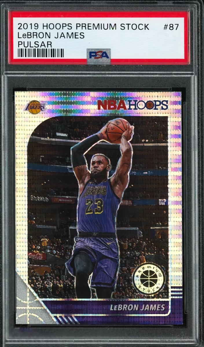 2019 Panini Hoops Premium Stock Basketball Pulsar Lebron James #87