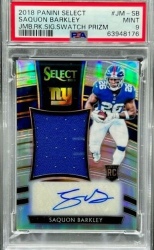 2018 Panini Select Football Saquon Barkley #JM-SB PSA 8.5