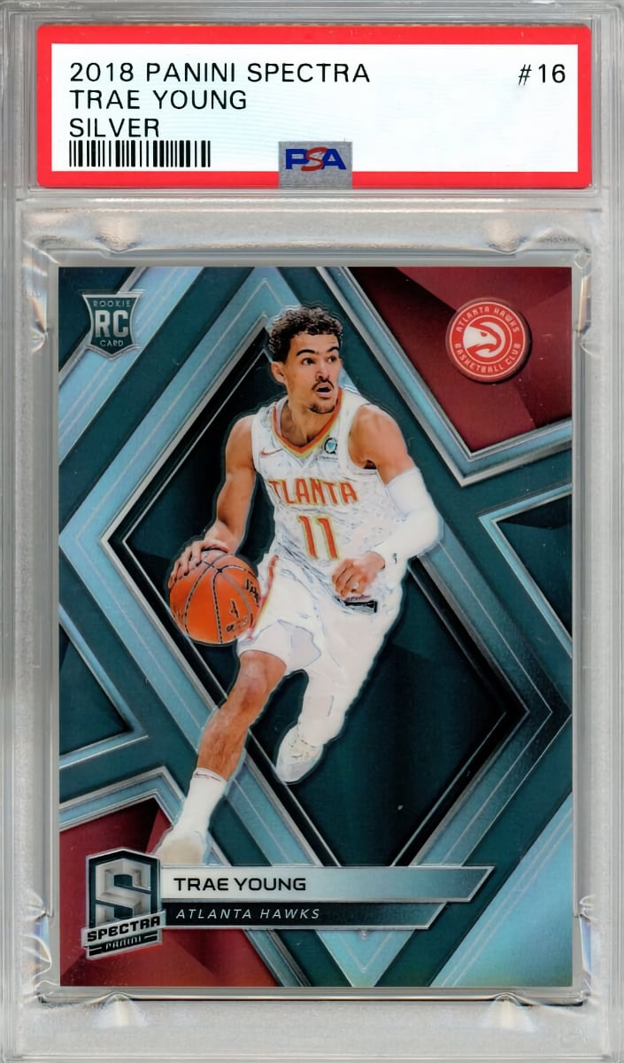 2018 Panini Spectra Basketball Silver Trae Young #16 PSA 9