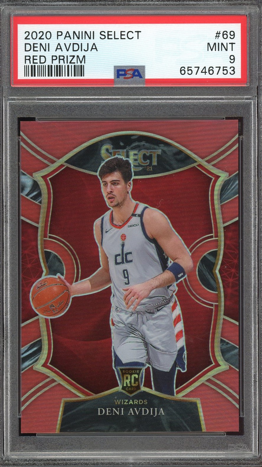 2020 Panini Select Basketball Red Deni Avdija #69