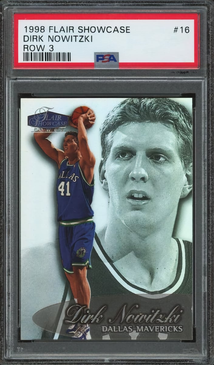 1999 Flair Showcase Basketball Row 3 Dirk Nowitzki #16 PSA 9