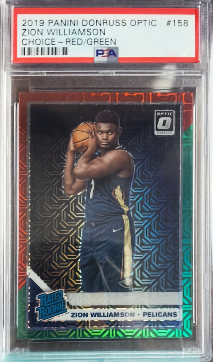 2019 Donruss Optic Basketball Red Green Zion Williamson #158