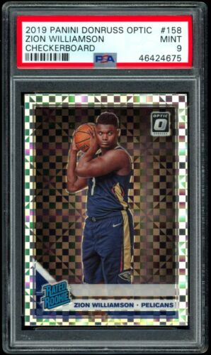 2019 Donruss Optic Basketball Checkerboard Zion Williamson #158 PSA 8.5