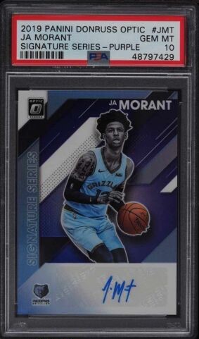 2019 Donruss Optic Basketball Purple Ja Morant #75 PSA 10