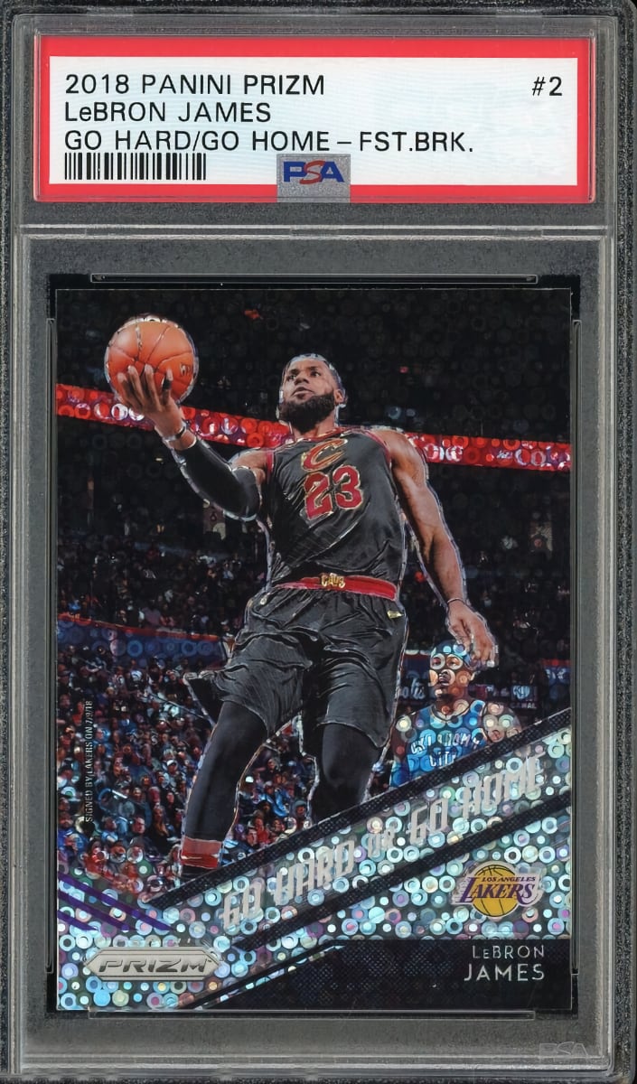 2018 Panini Prizm Basketball Fast Break Lebron James #2 PSA 10