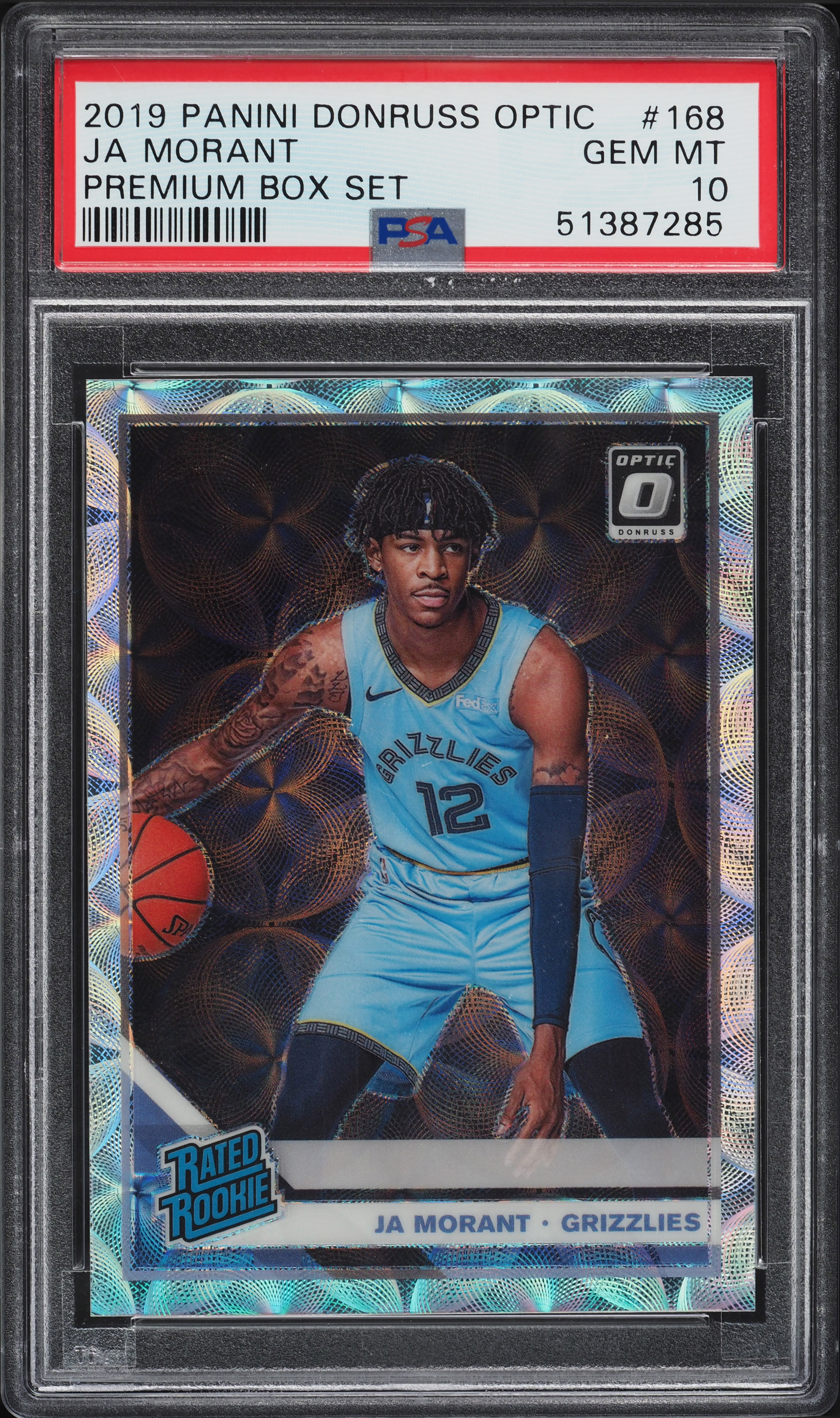 2019 Donruss Optic Basketball Premium Box Set Ja Morant #168 PSA 10