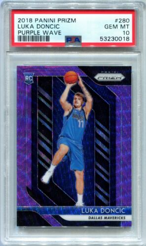 2018 Panini Prizm Basketball Purple Wave Luka Doncic #280 PSA 10