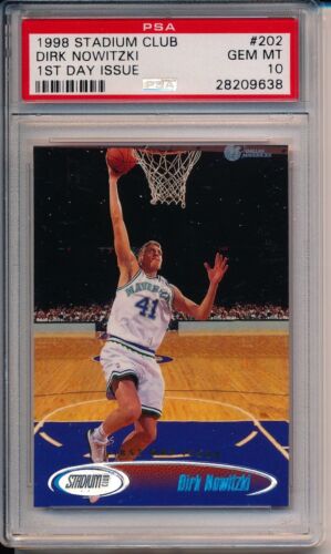 1998 Topps Stadium Club Basketball 1st Day Issue Dirk Nowitzki #202 PSA 10