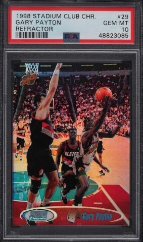 1998 Topps Stadium Club Basketball Refractor Gary Payton #29