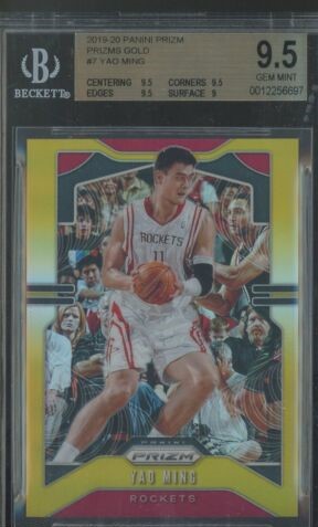2019 Panini Prizm Basketball Gold Yao Ming #7 BGS 9