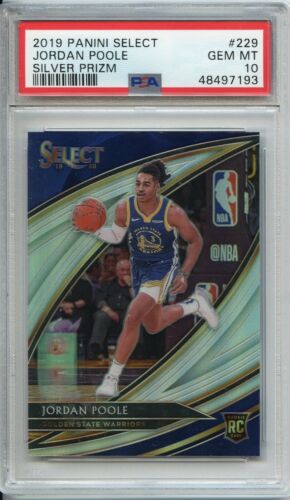 2019 Panini Select Basketball Silver Prizm Jordan Poole #229 PSA 9