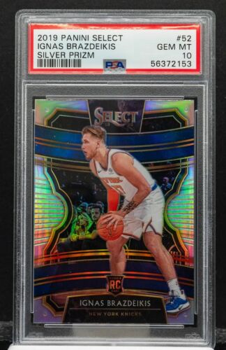 2019 Panini Select Basketball Silver Prizm Ignas Brazdeikis #52 PSA 10