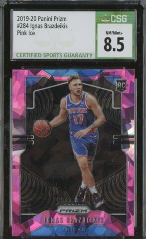 2019 Panini Prizm Basketball Pink Ice Ignas Brazdeikis #284