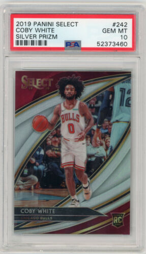 2019 Panini Select Basketball Silver Prizm Coby White #242 PSA 10