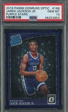 2018 Donruss Optic Basketball Purple Stars Jaren Jackson Jr. #188 PSA 9