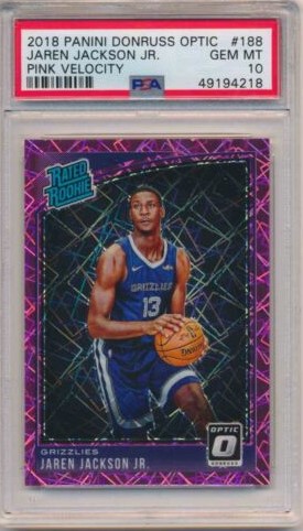 2018 Donruss Optic Basketball Pink Velocity Jaren Jackson Jr. #188 PSA 9