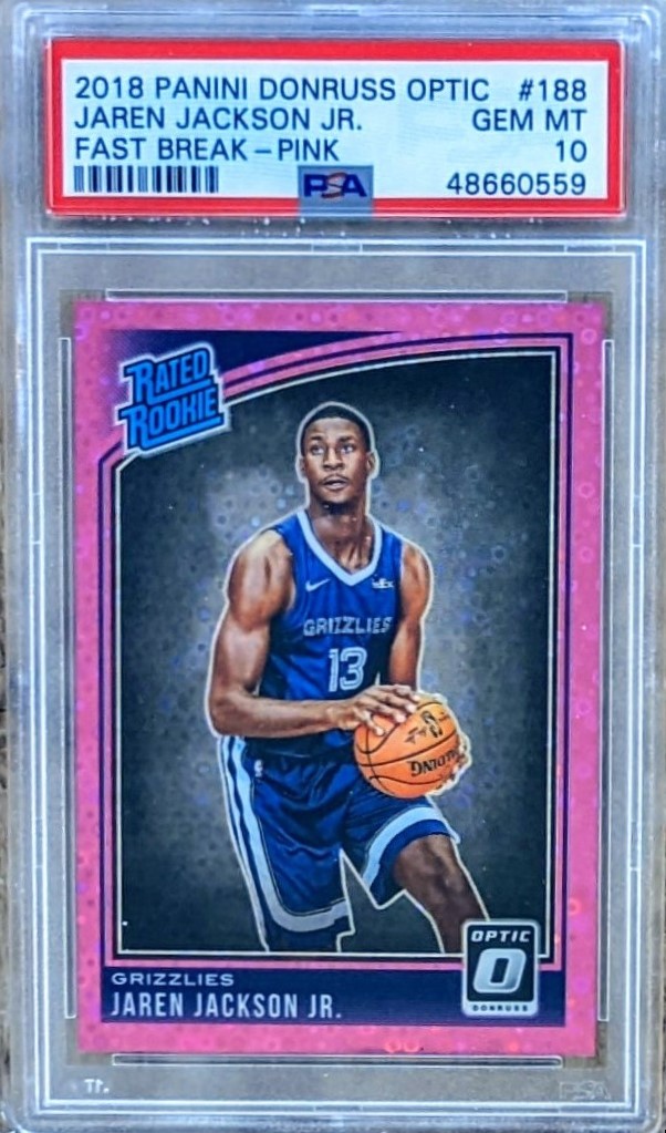 2018 Donruss Optic Basketball Fast Break Pink Jaren Jackson Jr. #188 PSA 9